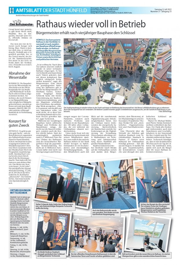 Amtsblatt vom 09. Juli 2022